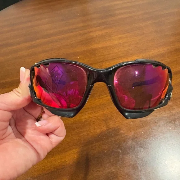 OAKLEY RACING JACKET Vented Sunglasses Black Prizm Sport Cycling Running Lenses - Picture 11 of 14